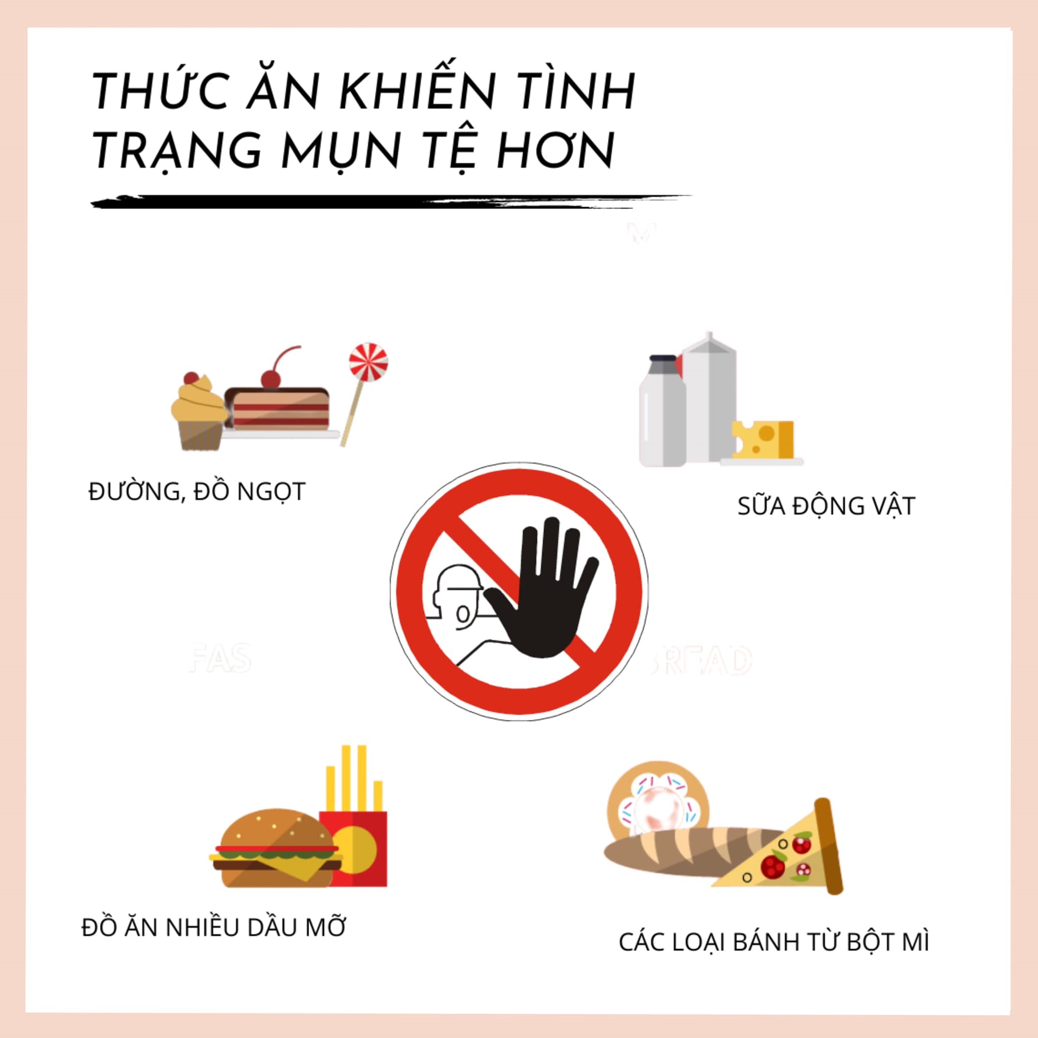 5. Thức Ăn Khiến Tình Trạng Mụn Tệ Hơn