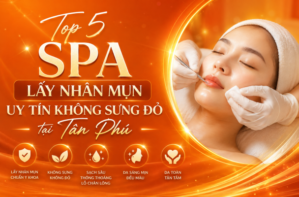 Top 5 spa lấy nhân mụn uy tín không sưng đỏ tại Tân Phú