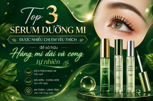 serum dưỡng mi được nhiều chị em yêu thích để sở hữu hàng mi dài và cong tự nhiên