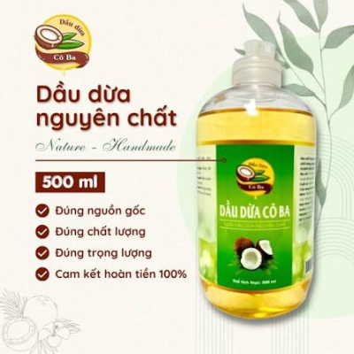 dầu dừa dưỡng mi cô ba